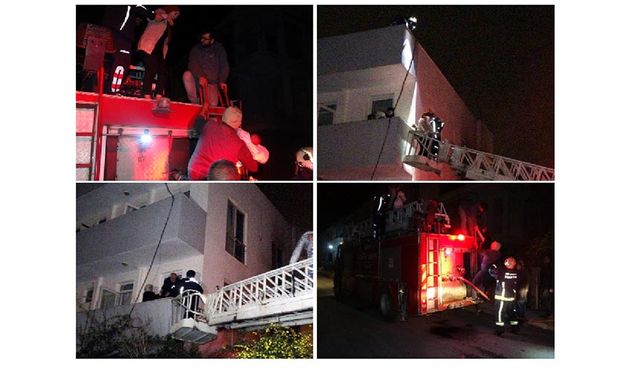 Binada Yangın Çıktı, Mahsur Kalanları İtfaiye Kurtardı