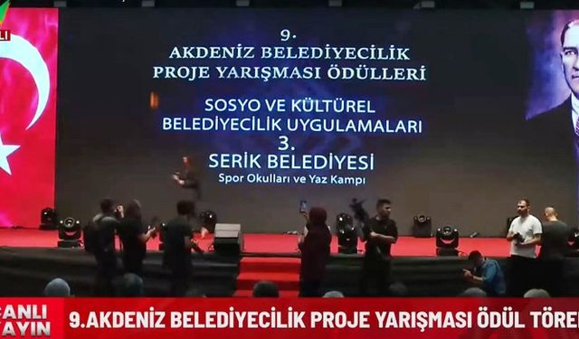 Serik Belediyesi’ne Proje Ödülü