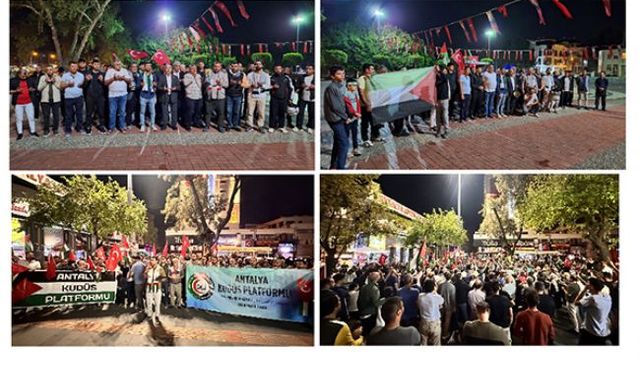 Gazze'ye Saldırılar Antalya'da Protesto Edildi