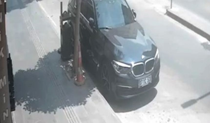 Motosikletle Bisikletin Çarpıştığı Kaza Kamerada