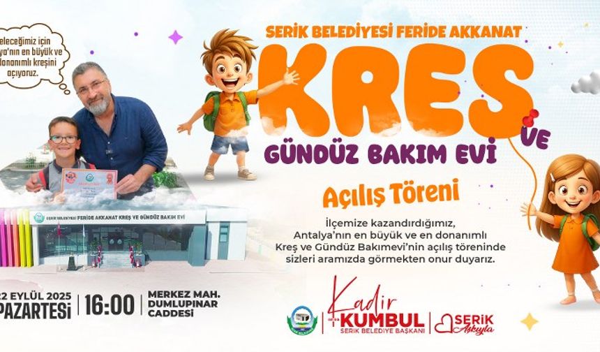 SERİK’TE ÇOCUKLARA YENİ BİR YUVA